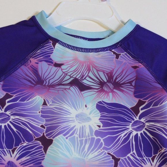 Wave Zone Baby Girl Rashguard Swimsuit Set Size 24 Months UV Protection - Picture 2 of 7